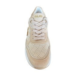Paciotti 4BX173 Sneakers Donna Stringate con Logo Laterale Beige 2