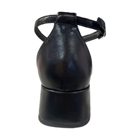 Gold & Gold GV133 Sandalo Donna Tacco Basso con Accessorio Nero