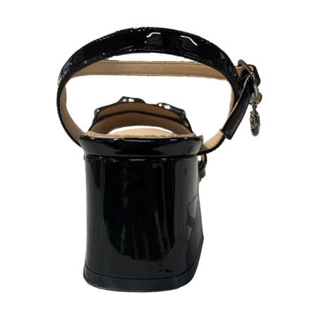 Gold & Gold GP963 Sandalo Donna Tacco Basso con Accessorio Nero