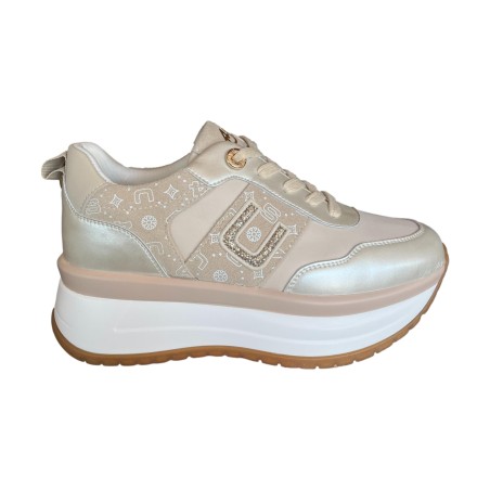 Paciotti 4US 4BV186 Sneakers Donna Platform Stringate  Lt.Gold