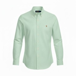 Ralph Lauren Polo OXFORD Camicia Uomo Slim-Fit Verde
