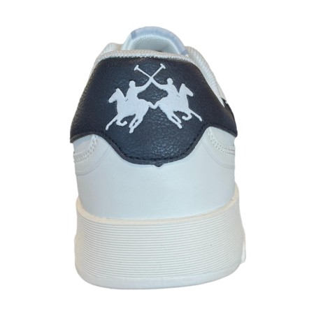La Martina 001 A2 Sneakers Uomo Stringate Bianco-Blu
