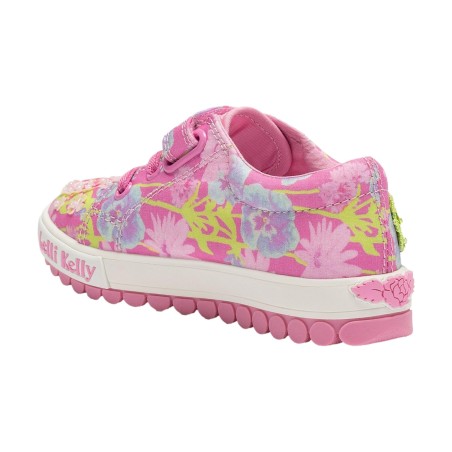 Lelli Kelly 4912 ELOISE Scarpe Bambina Sneaker con Velcro e Lacci Elastici Fantasia Bianco