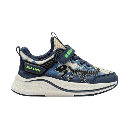 Bull Boys 5274 URAGANO REX Scarpe Bambino Sneaker Lacci Elastici Con Strappo Blu