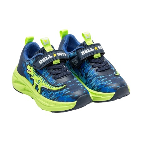 Bull Boys 5155 EXPLORATOR REX Scarpe Bambino Sneaker Lacci Elastici Con Strappo Blu