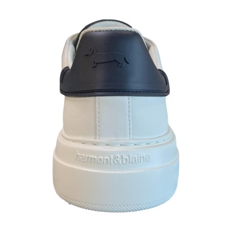 Harmont&Blain AA0.A2  Sneakers Uomo Stringate Bianco-Blu