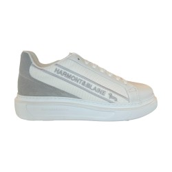 Harmont&Blain A40.A0 Sneakers Uomo Stringate In Vera Pelle Bianco 
