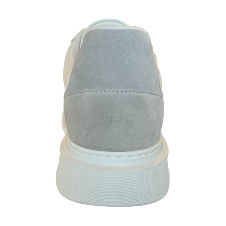 Harmont&Blain A40.A0 Sneakers Uomo Stringate In Vera Pelle Bianco 