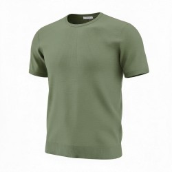 Urban Ring  UR1100017 T-Shirt Uomo in Maglia Manica Corta Cotone Fiammato Militare