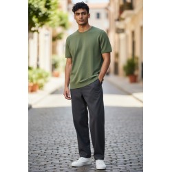 Urban Ring  UR1100017 T-Shirt Uomo in Maglia Manica Corta Cotone Fiammato Militare 2