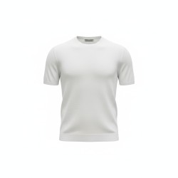 Urban Ring  UR1100024 T-Shirt in Maglia Uomo Girocollo Crochet Cotone Bianco