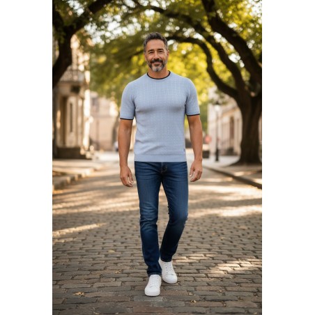 Urban Ring  UR1100029 T-Shirt in Maglia Uomo Girocollo Links Cotone Polvere