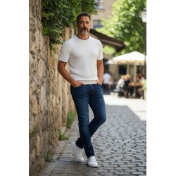 Urban Ring  UR1100029 T-Shirt in Maglia Uomo Girocollo Links Cotone Bianco 2