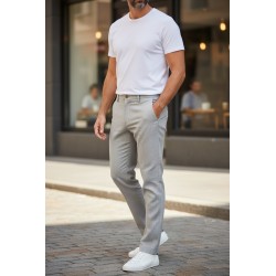 URBAN RING UR1151017 Pantalaccio Uomo Regular Misto Lino Corda 2