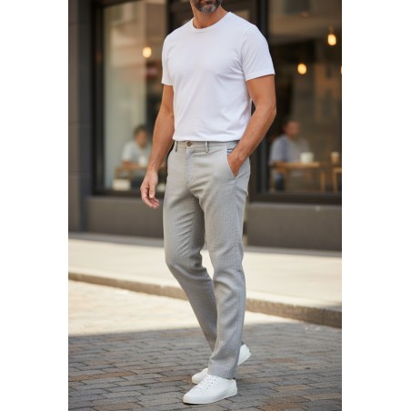 URBAN RING UR1151017 Pantalaccio Uomo Regular Misto Lino Corda