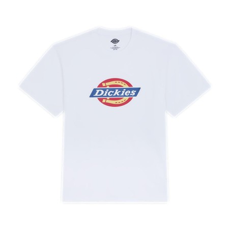 Dickies DK0A88FG0WH1 ICON SS TEE T-Shirt Uomo con Logo Frontale Bianco
