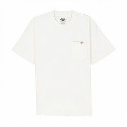Dickies DK0A4YFCWHX1 LURAY POCKET TEE SS T-Shirt Uomo con Taschino Laterale Bianco