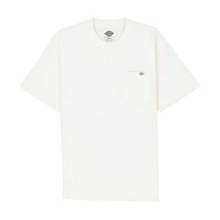Dickies DK0A4YFCWHX1 LURAY POCKET TEE SS T-Shirt Uomo con Taschino Laterale Bianco