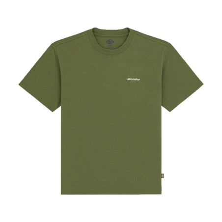 Dickies DK0A89ENK721 LORETTO SS TEE T-Shirt Uomo con Logo Laterale Ricamato Verde