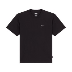 Dickies DK0A89ENBLK1 LORETTO SS TEE T-Shirt Uomo con Logo Laterale Ricamato Nero