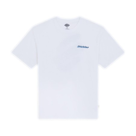 Dickies DK0A88540WH1 THORNVILLE SS TEE T-Shirt Uomo con Logo Su Retro Stampato Bianco