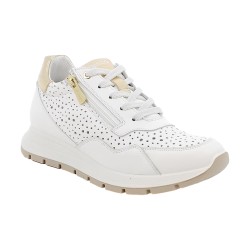 IGI&CO 1151522 Sneakers Donna Alte Stringate Con Zip Laterale Bianco/Oro 2
