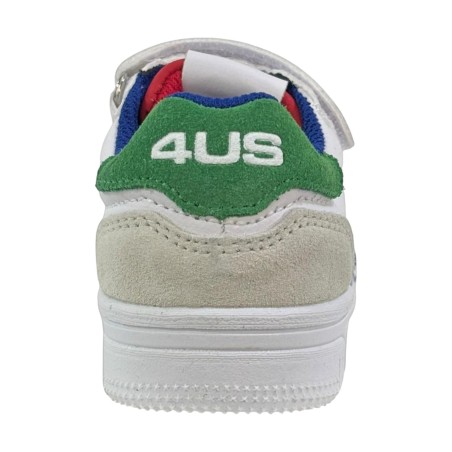 Paciotti 4US UBK25005 Sneakers Bambino con Lacci Elastici e Strappo Bianco