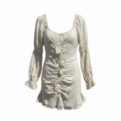 GC Wear  LUCILIA  Abito Donna Misto Lino Beige 2