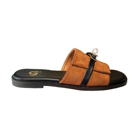 Gold & Gold GP986 Ciabatta Donna Con Accessorio Brown