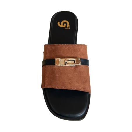 Gold & Gold GP986 Ciabatta Donna Con Accessorio Brown