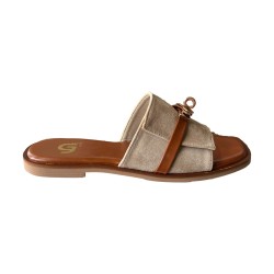 Gold & Gold GP986 Ciabatta Donna Con Accessorio Beige