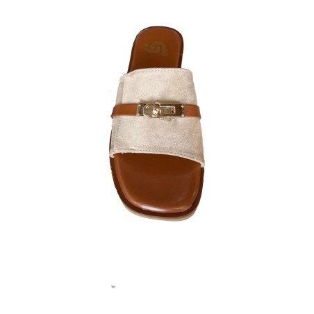 Gold & Gold GP986 Ciabatta Donna Con Accessorio Beige