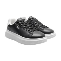 Liu Jo BIG01 Sneakers Uomo Stringate Logo Laterale Black/White