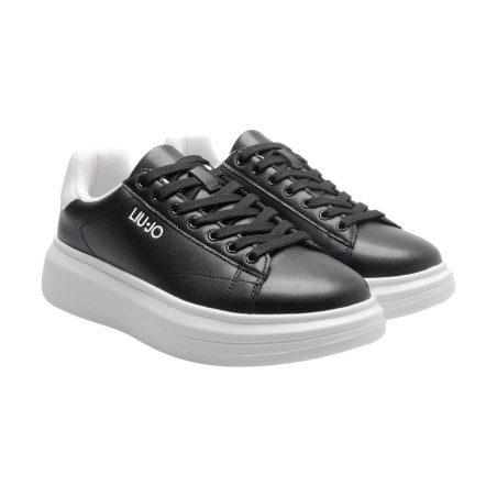 Liu Jo BIG01 Sneakers Uomo Stringate Logo Laterale Black/White