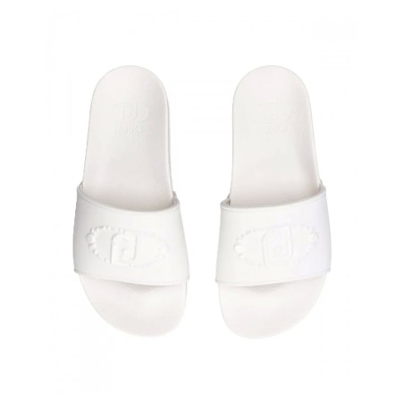 LIU JO MYKONOS 01 Ciabatta Donna a Fascia Platform Bianco