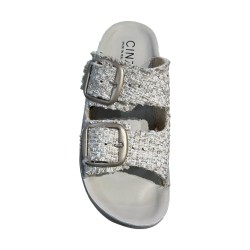 Cinzia Soft GF215B 001Ciabatta Donna Con Doppia Fascia Regolabile Corda 2