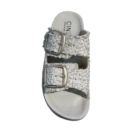 Cinzia Soft GF215B 001Ciabatta Donna Con Doppia Fascia Regolabile Corda