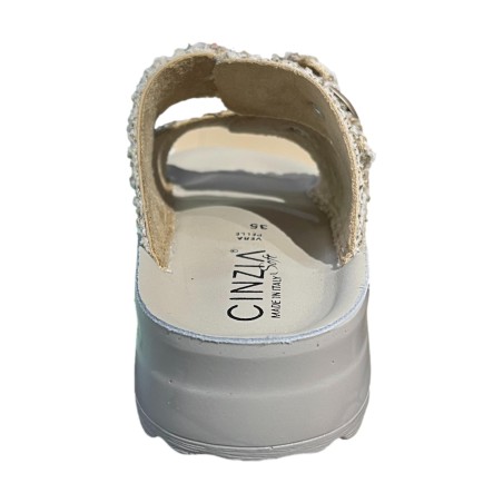 Cinzia Soft GF215B 001Ciabatta Donna Con Doppia Fascia Regolabile Corda