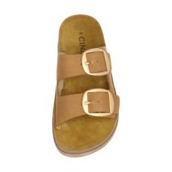 Cinzia Soft SV20071 002 Ciabatta Donna Con Doppia Fascia Regolabile Cuoio 2