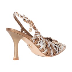 Gold & Gold GK253 Décolleté Slingback Donna Tacco Medio Oro/Argento/Bronzo 2