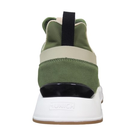 MUNICH 4172109 Clik 109 Sneakers Uomo in Suede e Mesh Verde