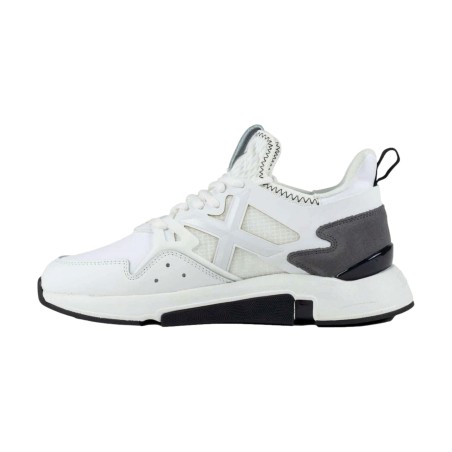 MUNICH 4172106 Clik 106 Sneakers Uomo in Suede e Mesh Bianco