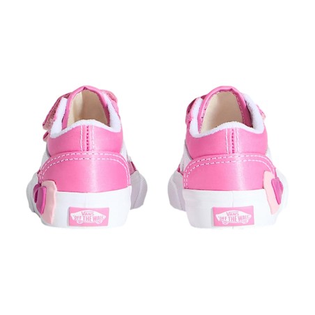 VANS VN000E9WFRQ1 OLD SKOOL V BOW Sneakers Bambina con Doppio Strappo Rosa