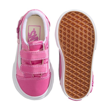 VANS VN000E9WFRQ1 OLD SKOOL V BOW Sneakers Bambina con Doppio Strappo Rosa
