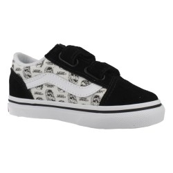 VANS VN000CRW4481 OLD SKOOL V Sneakers Bambino con Doppio Strappo Nero