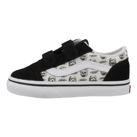 VANS VN000CRW4481 OLD SKOOL V Sneakers Bambino con Doppio Strappo Nero