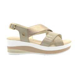 Cinzia Soft Sandalo Donna Con Fascia a Incrocio Clay/Gravel