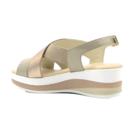 Cinzia Soft Sandalo Donna Con Fascia a Incrocio Clay/Gravel