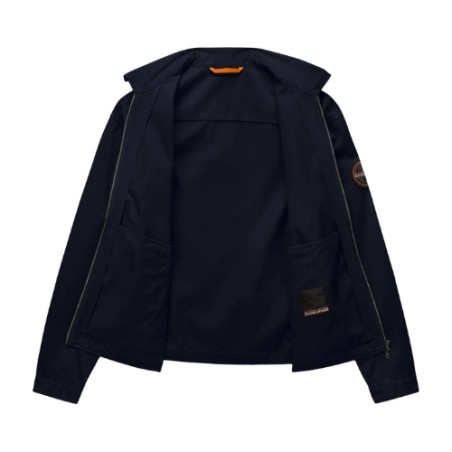 Napapijri A ARRAYANES NP0A4FI4941 Giacca Overshirt in 100% Cotone Nero