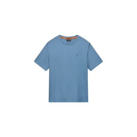 Napapijri  NP0A893EB9A S-NEDLES SS T-Shirt Uomo Mezza Manica Con Logo Ricamato Blu jasper